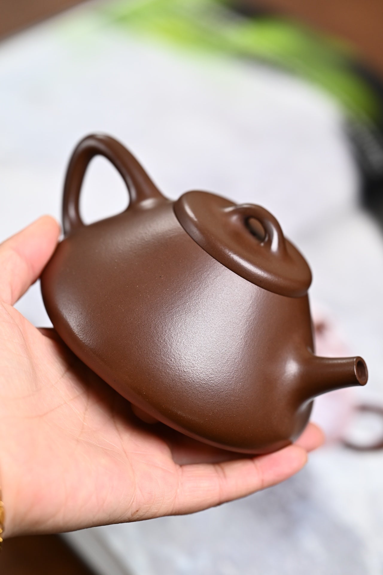 『子冶石瓢 』文革老紫泥·容量250cc/『Ziye Shipiao』 Cultural Revolution old purple clay, capacity 250cc